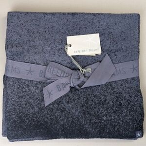 Nwt Barefoot Dreams Cozychic Lite Confetti Scarf Deep Sea Blue Indigo